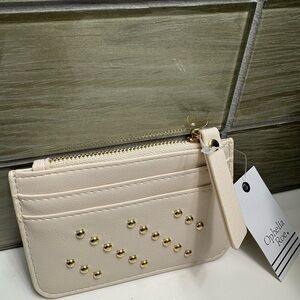 Ophelia Roe Cream Card Holder NWT